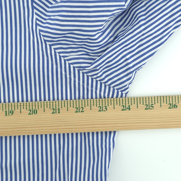 Ralph Lauren Shirt Mens Large Cotton Stretch Striped Button Up Red Pony - Picture 6 of 8